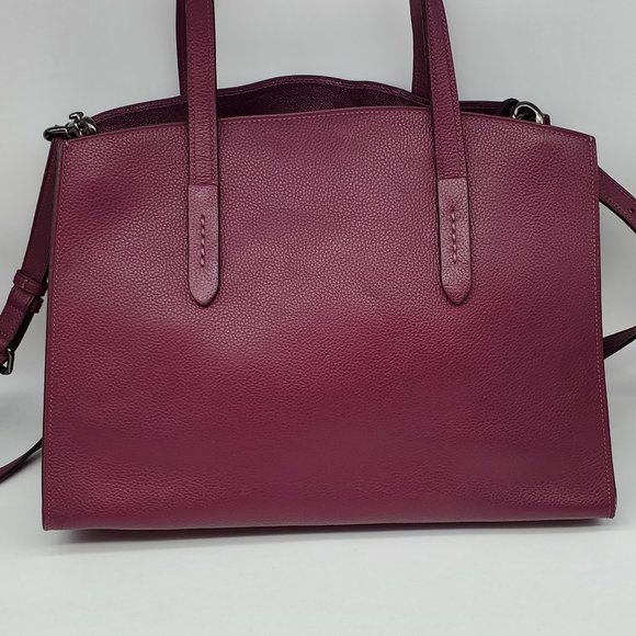 Coach Charlie Carryall with Metallic Interior 38616 Dark Berry - Picture 2 of 8